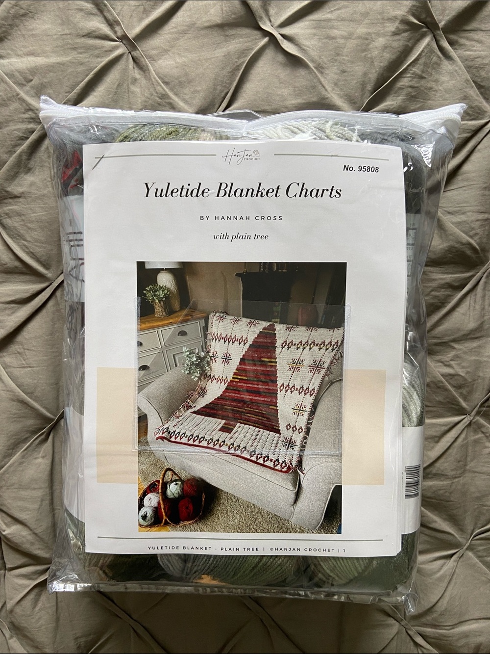 NWT Premier Yuletide Blanket Chart Crochet Kit - Plain Tree